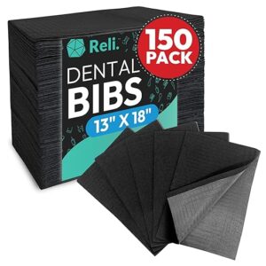Black Dental Bibs (150 Pack) | 13"x18" Pink