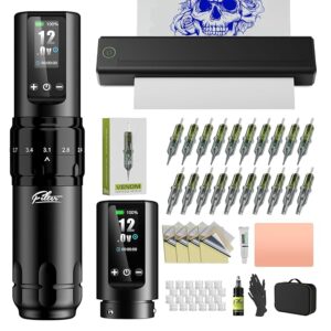 Pro Tattoo Kit w/2 batteries, printer