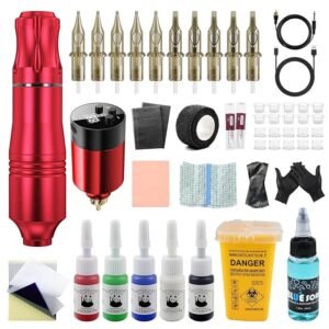 Rotary Wireless Tattoo Kit w/1500 mAh battery